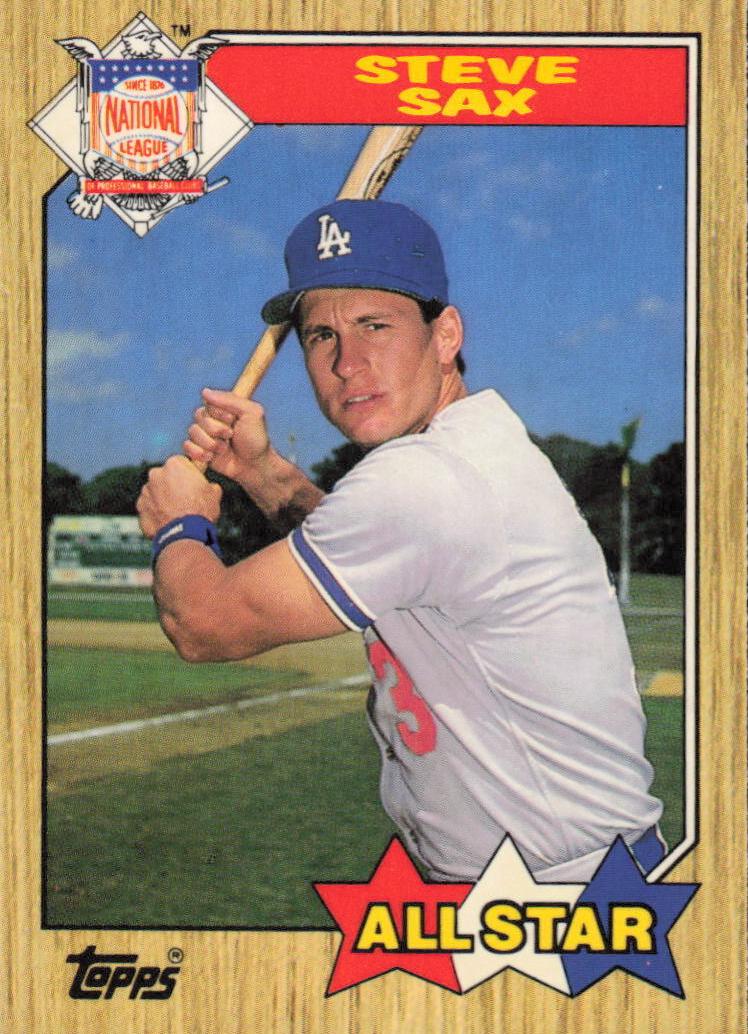 1987 Topps Tiffany Baseball All-Star Steve Sax #596 PSA 10