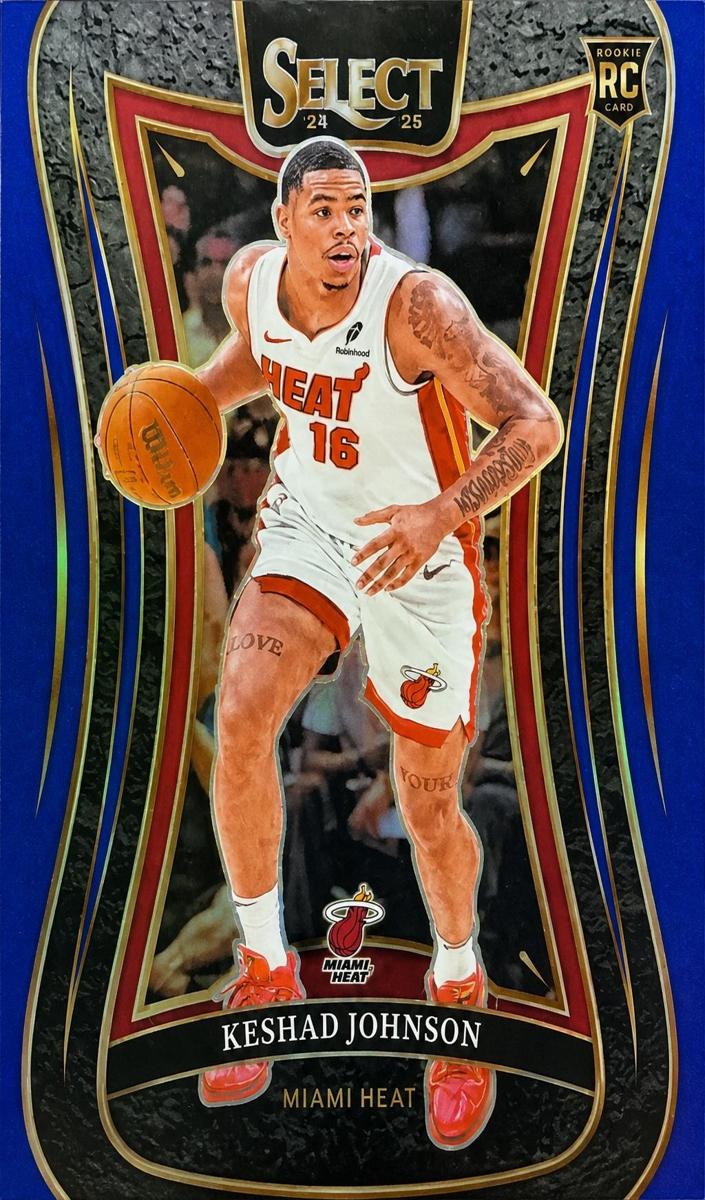 2024 Panini Select Basketball Blue Keshad Johnson #387