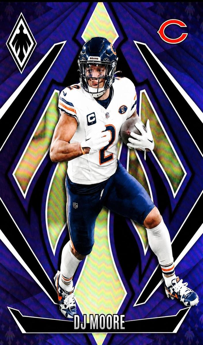 2024 Panini Phoenix Football Purple DJ Moore #50