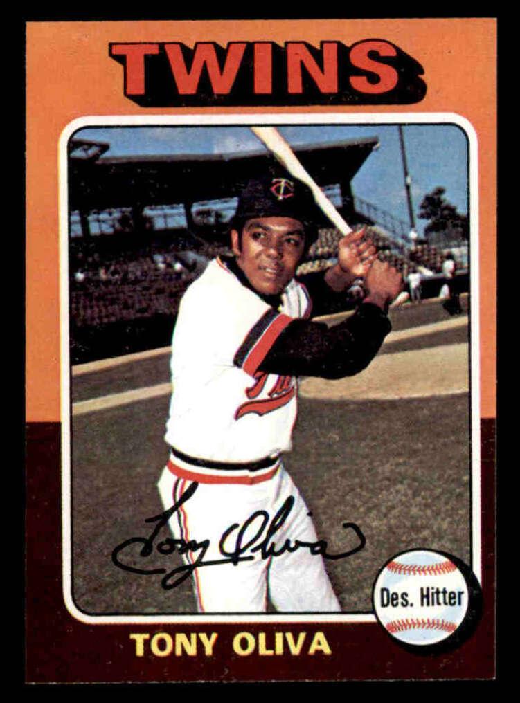 1975 Topps Mini Baseball Tony Oliva #325 PSA 7