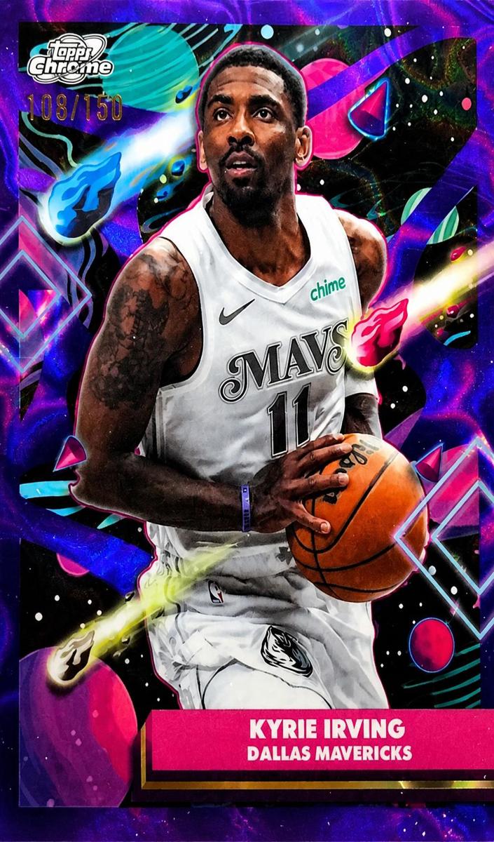2025 Topps Cosmic Chrome Basketball Purple Nebula Refractor Kyrie Irving #158