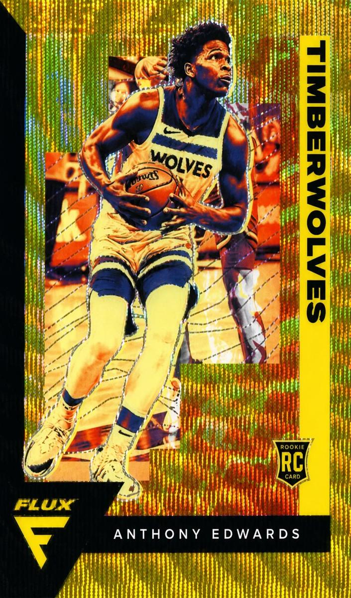 2020 Panini Flux Basketball Asia Gold Wave Anthony Edwards #202 PSA 9