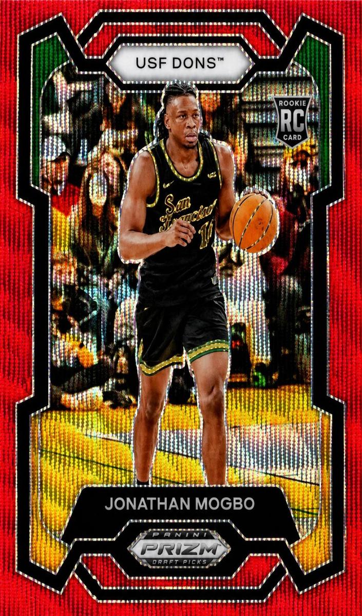 2024 Panini Prizm Draft Picks Basketball Red Wave Jonathan Mogbo #30