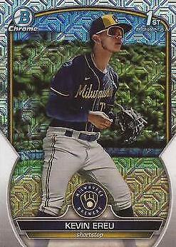 2023 Bowman Chrome Prospects Baseball Refractor Kevin Ereu #BCP-229 PSA 8