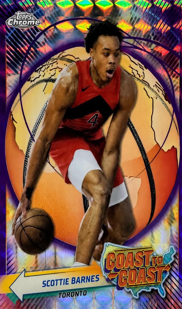 2023 Topps Chrome Basketball Purple Geometric Scottie Barnes #CC-27