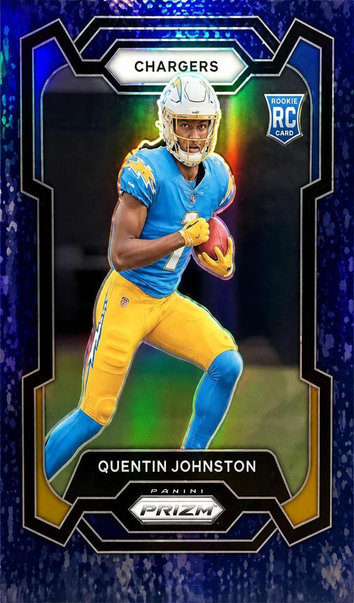 2023 Panini Prizm Football Navy Camo Quentin Johnston #353