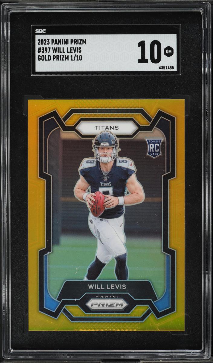 2023 Panini Prizm Football Gold Will Levis #397 PSA 9