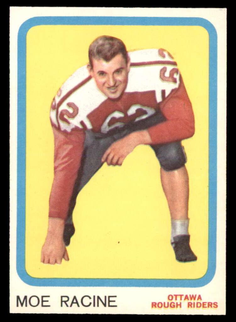 1963 Topps CFL Football Moe Racine #55