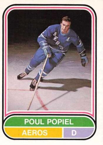 1975 O-Pee-Chee WHA Hockey Poul Popiel #120 PSA 8