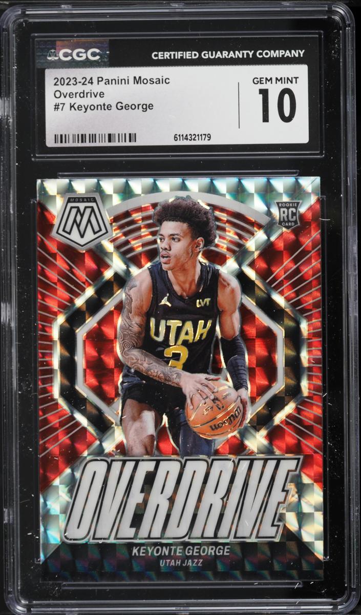 2023 Panini Mosaic Basketball Keyonte George #7 PSA 8