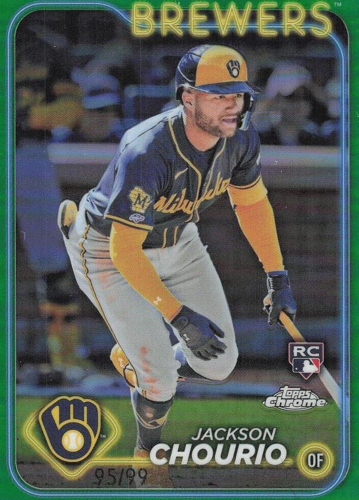 2024 Topps Chrome Baseball Green Jackson Chourio #161