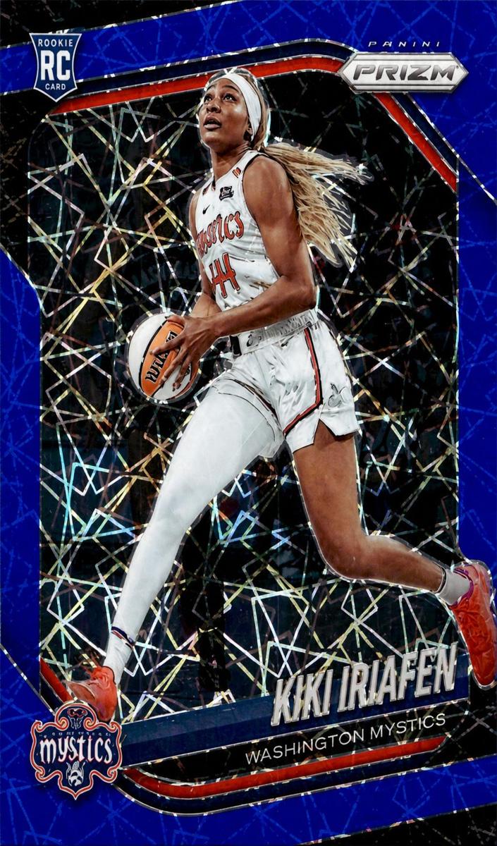 2025 Panini Prizm WNBA Basketball Blue Velocity Kiki Iriafen #72