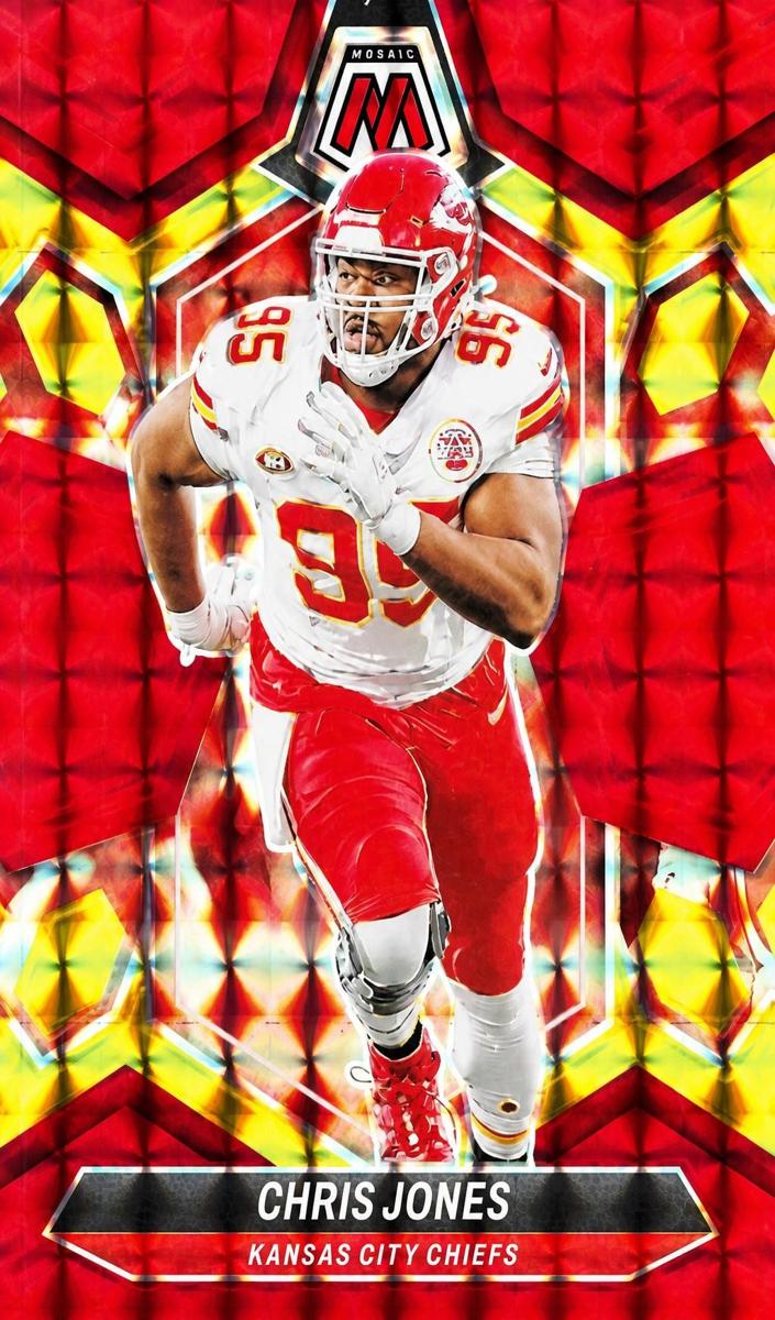 2024 Panini Mosaic Football Choice Fusion Red and Yellow Chris Jones #112