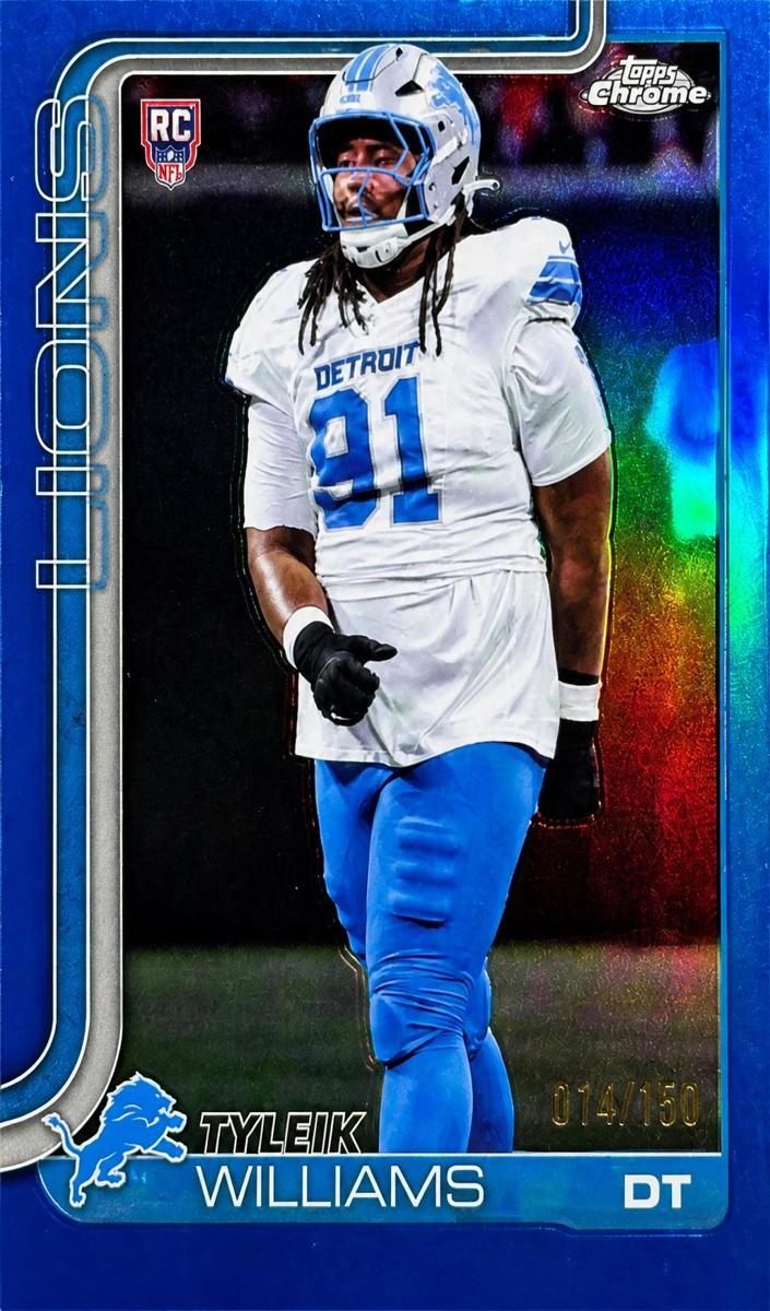 2025 Topps Chrome Football Blue Refractor Tyleik Williams #364