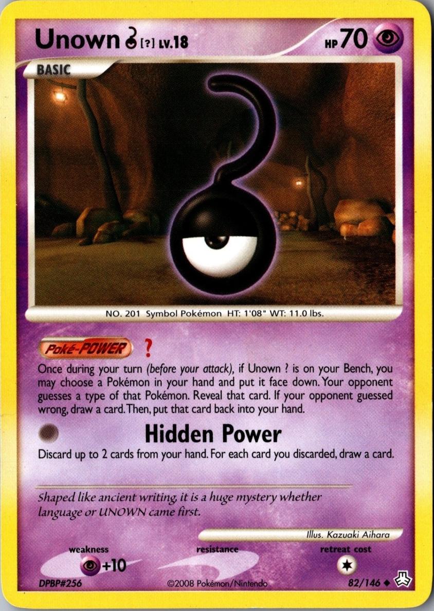 2008 Pokemon Diamond & Pearl Legends Awakened Unown ? #82