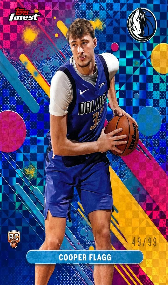 2025 Topps Finest Basketball Blue X-Fractor Cooper Flagg #1 PSA 9