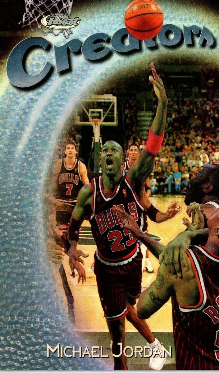 1997 Topps Finest Basketball Refractor Michael Jordan #287
