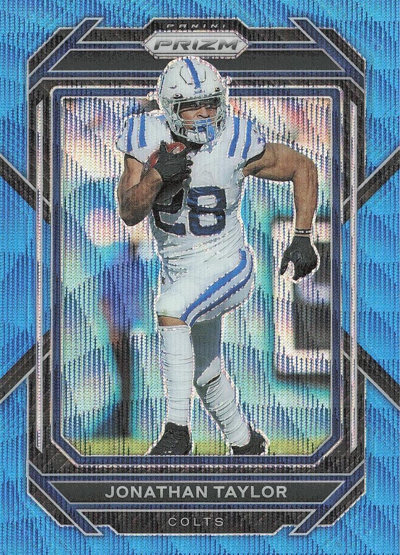 2022 Panini Prizm Football Blue Wave Jonathan Taylor #122 PSA 9