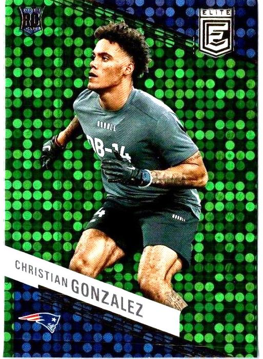 2023 Donruss Elite Football Green Disco Christian Gonzalez #120