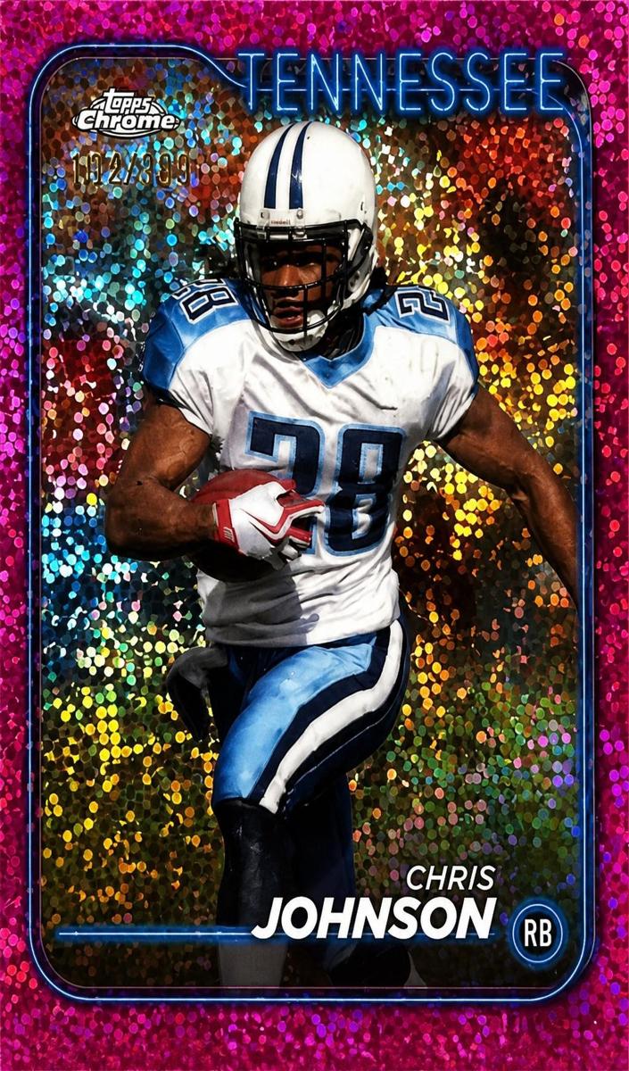 2024 Topps Chrome Football Magenta Speckle Refractor Chris Johnson #191