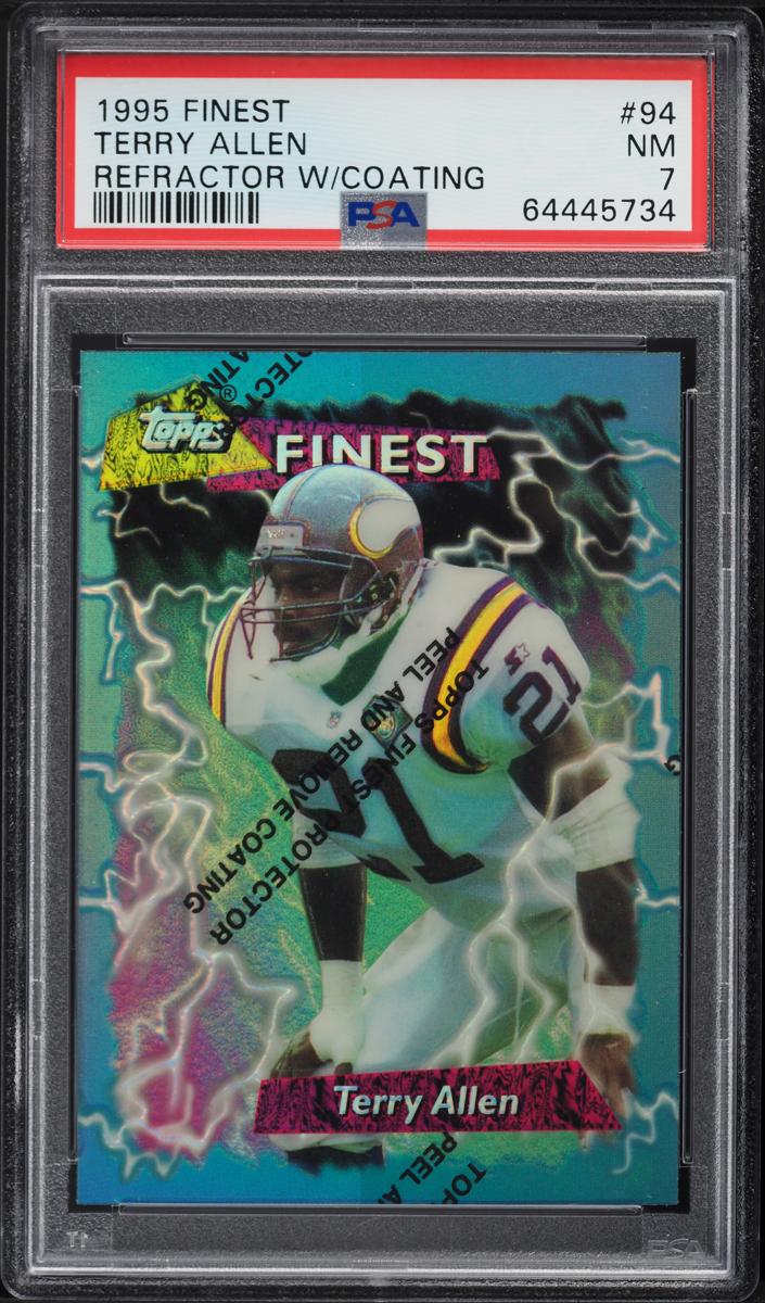 1995 Topps Finest Football Refractor Terry Allen #94 PSA 6.5