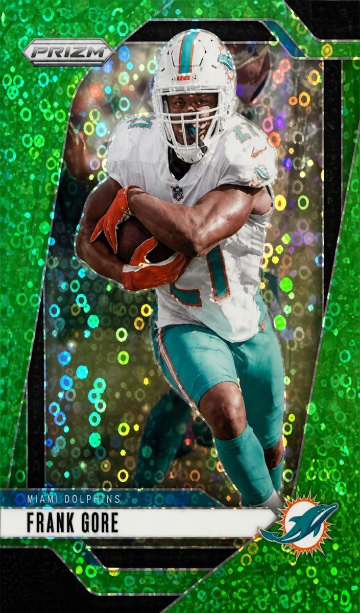 2024 Panini Prizm Football No Huddle Neon Green Frank Gore #184