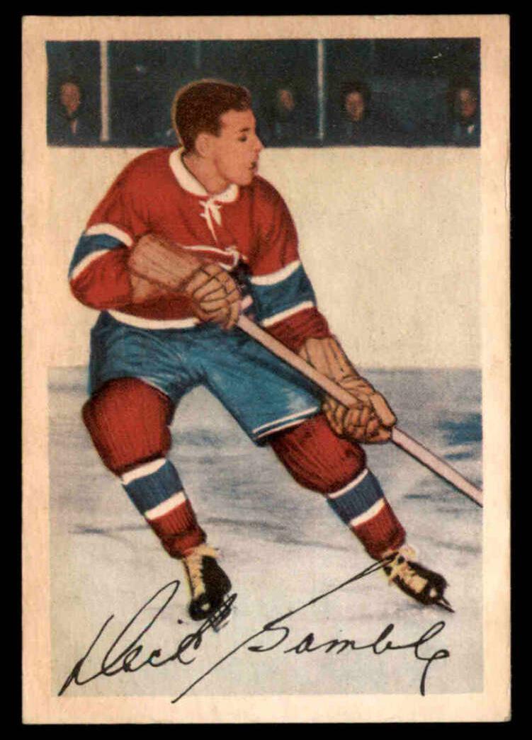 1953 Parkhurst Hockey Dick Gamble #18 PSA 6