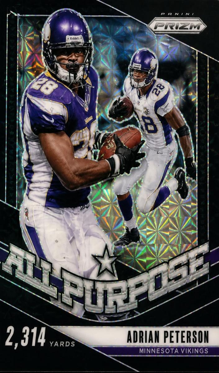 2024 Panini Prizm Football Black Finite Adrian Peterson #9
