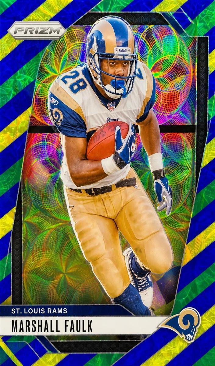 2024 Panini Prizm Football Choice Blue Yellow and Green Marshall Faulk #299