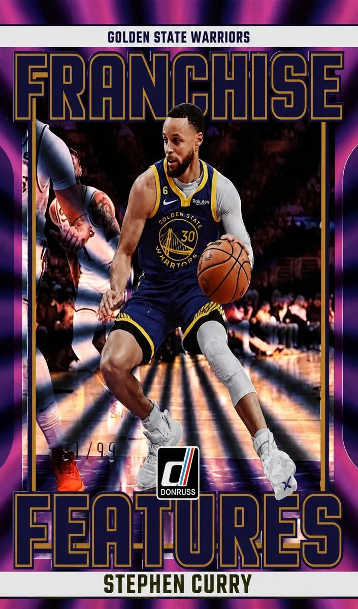 2023 Panini Donruss Basketball Holo Purple Laser Stephen Curry #21