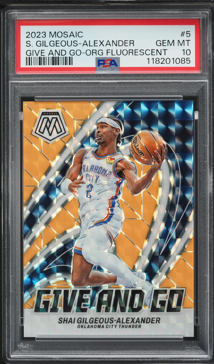 2023 Panini Mosaic Basketball Orange Fluorescent Shai Gilgeous-Alexander #5
