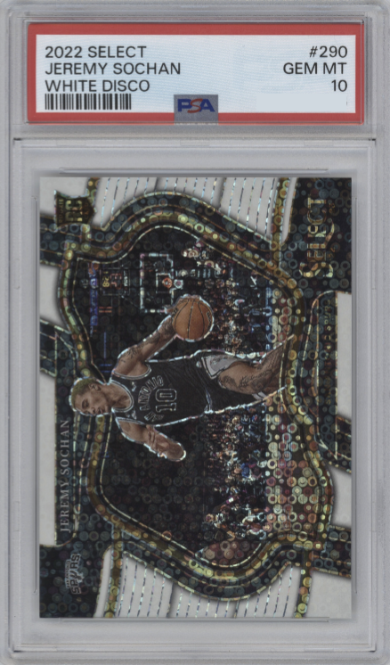 2022 Panini Select Basketball White Disco Jeremy Sochan #290 PSA 10