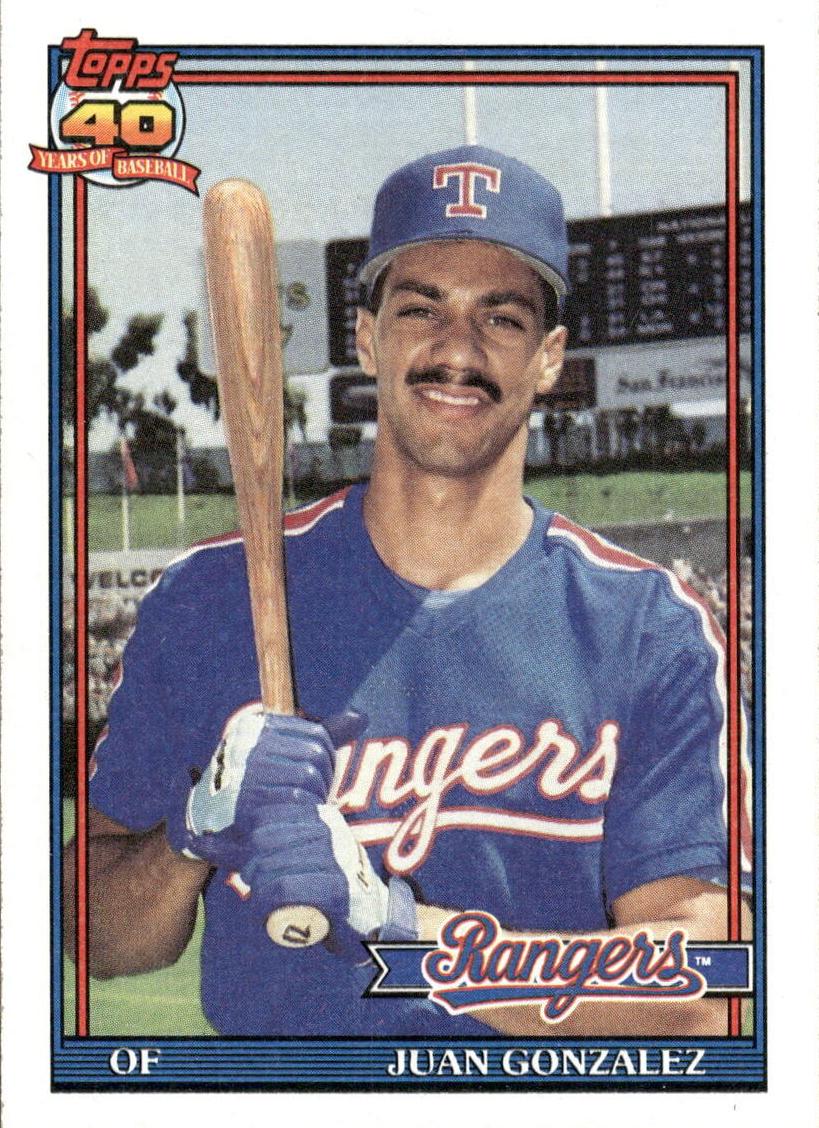 1991 Topps Baseball Juan Gonzalez #224