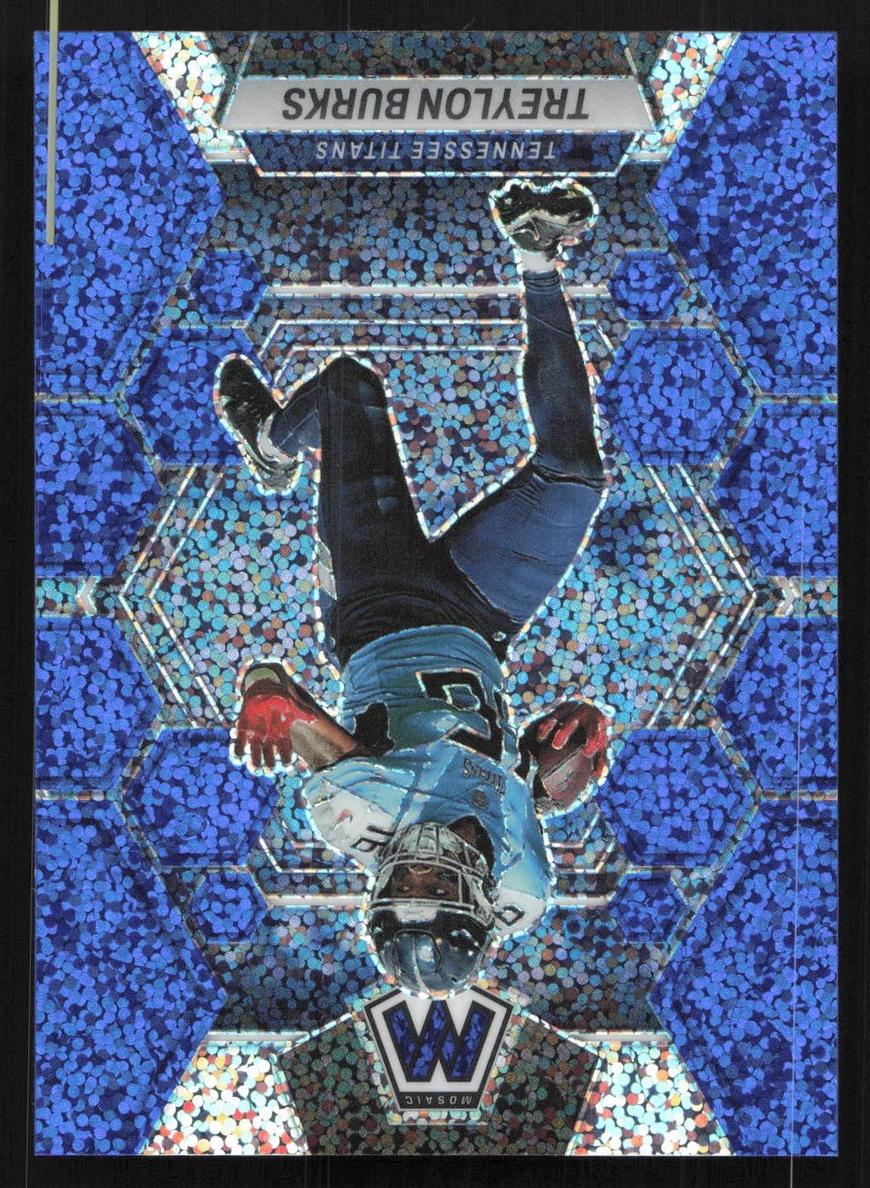 2023 Panini Mosaic Football Blue Sparkle Treylon Burks #237