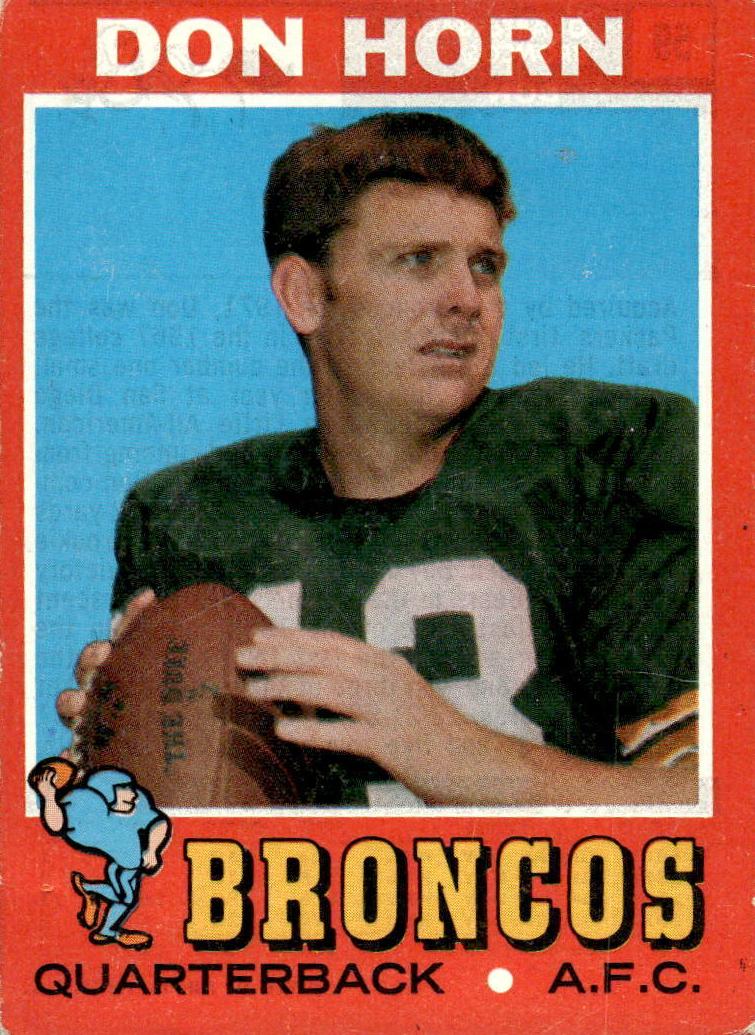 1971 Topps Football Don Horn #59 PSA 8
