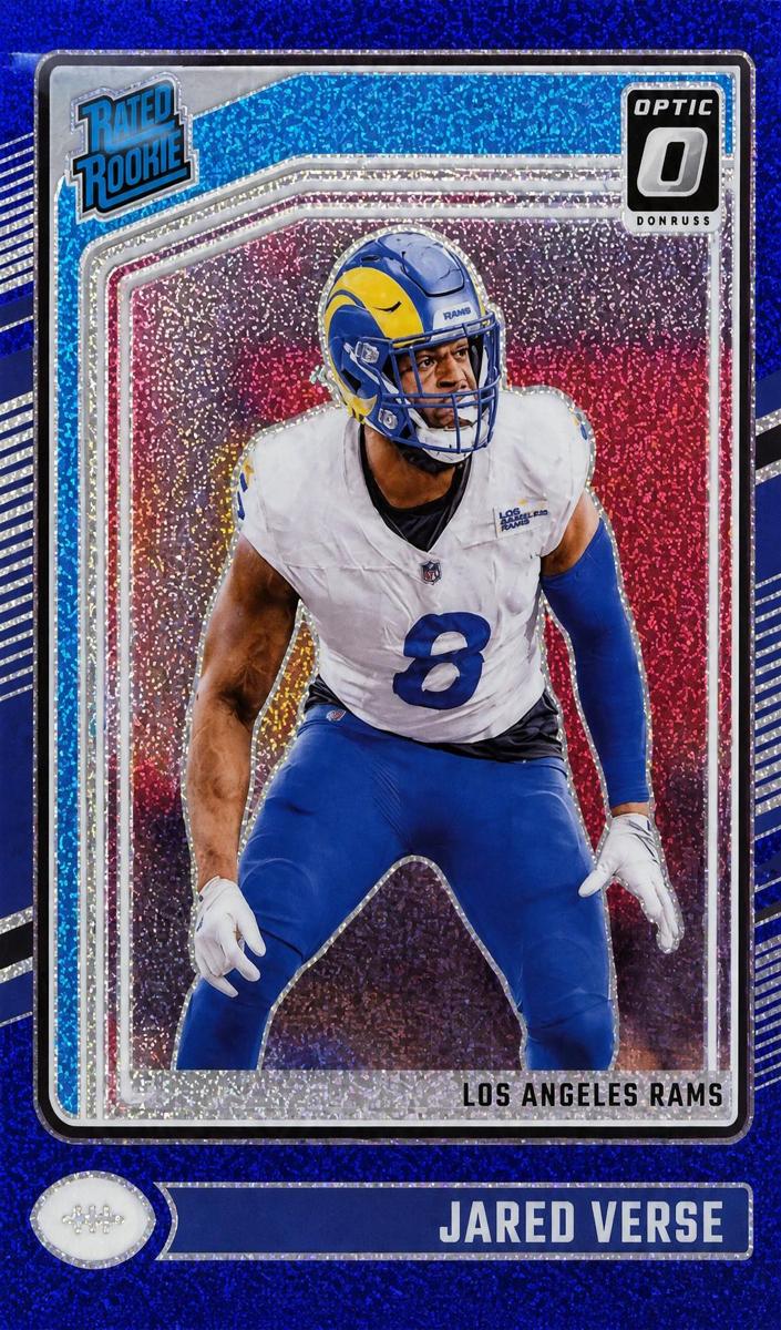 2024 Donruss Optic Football Blue Glitter Jared Verse #242 PSA 10