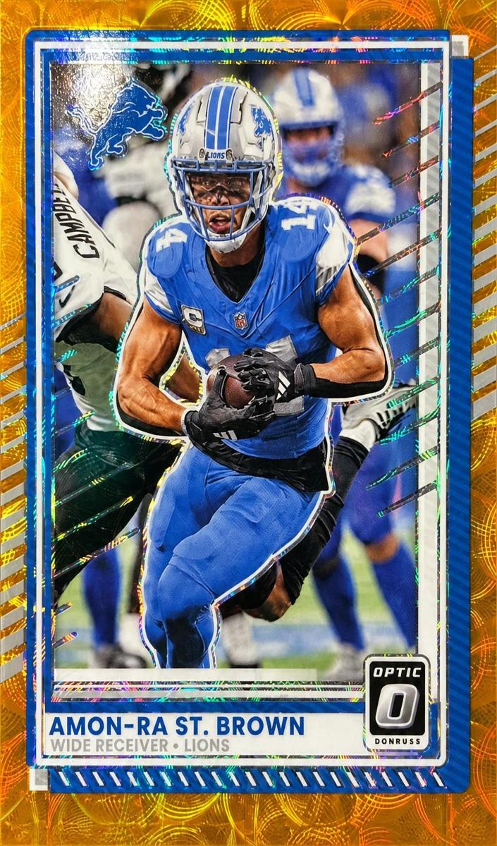 2025 Donruss Optic Football Orange Scope Amon-Ra St. Brown #63