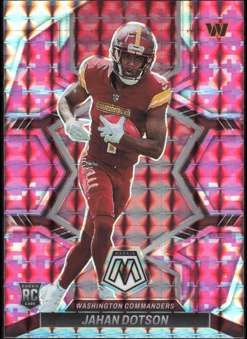 2022 Panini Mosaic Football Camo Pink Jahan Dotson #314