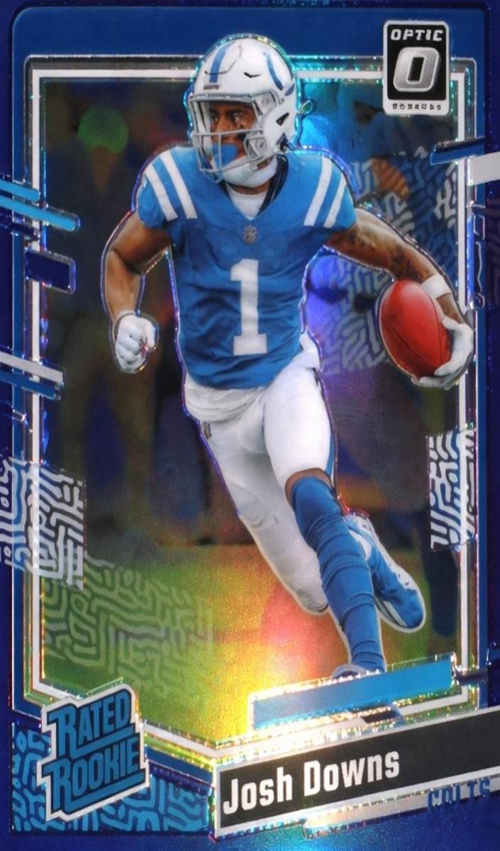 2023 Donruss Optic Football Purple Josh Downs #248 PSA 9