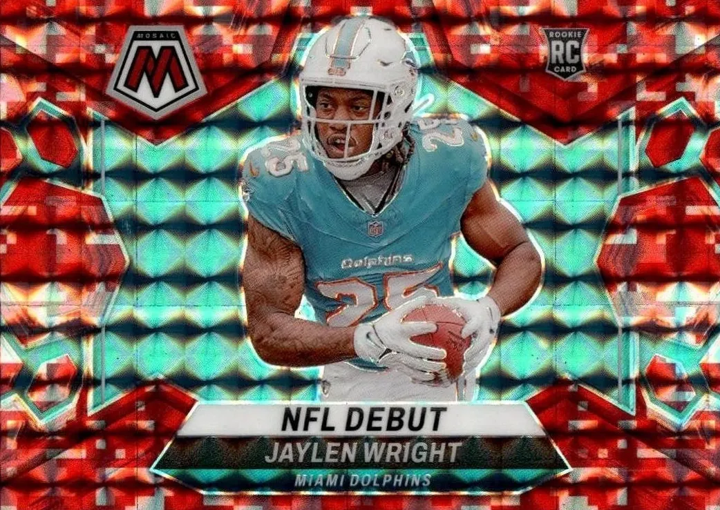 2024 Panini Mosaic Football Camo Red Jaylen Wright #280 PSA 8.5