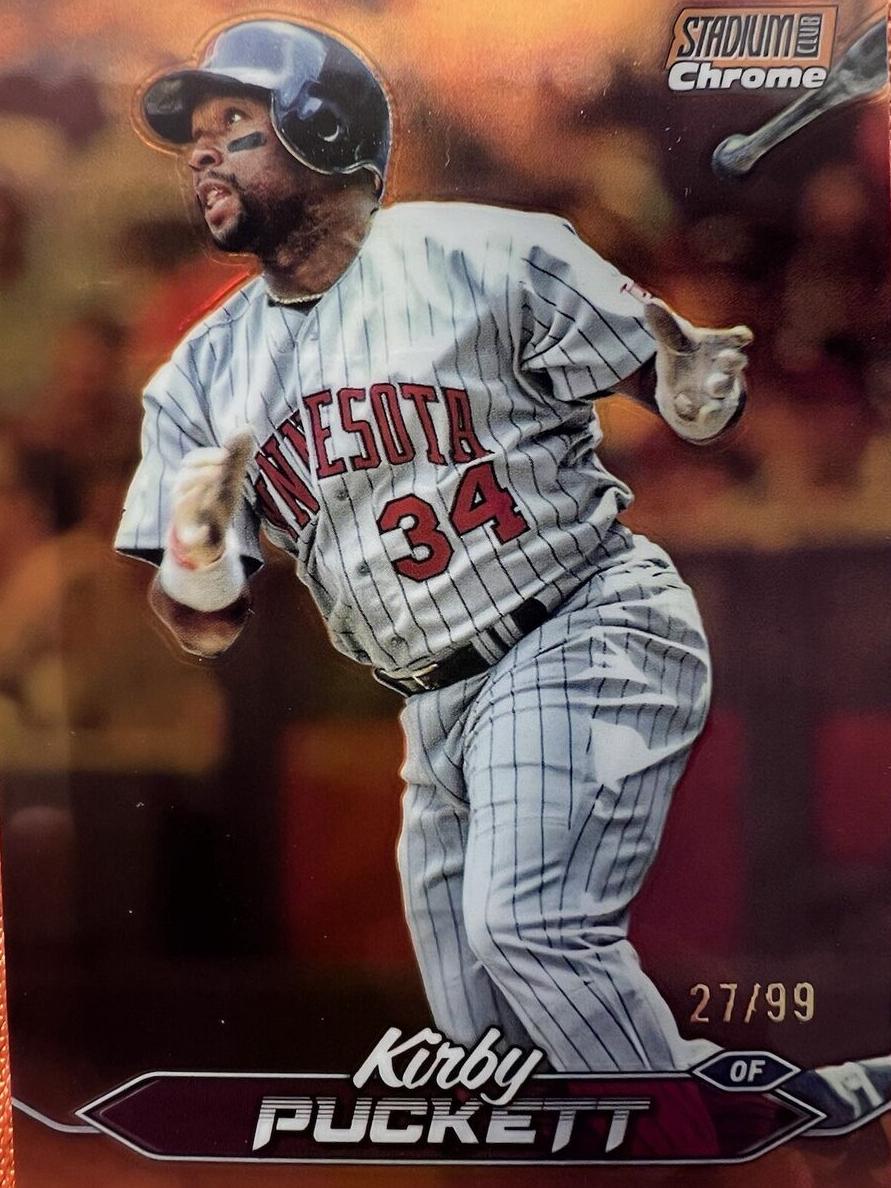 2024 Topps Stadium Club Baseball Orange Refractor Kirby Puckett #147