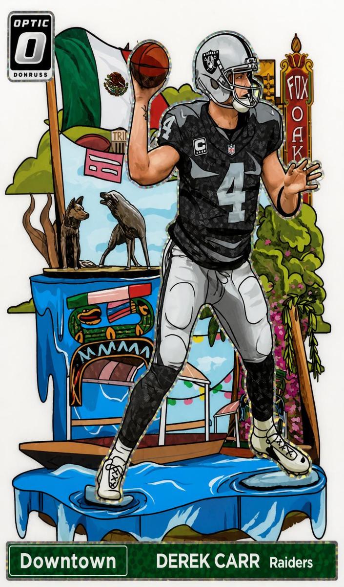 2023 Donruss Optic Football White Sparkle Derek Carr #3