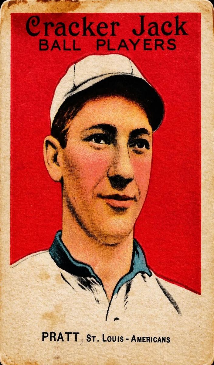 1915 Cracker Jack Baseball Del Pratt #93 PSA 2