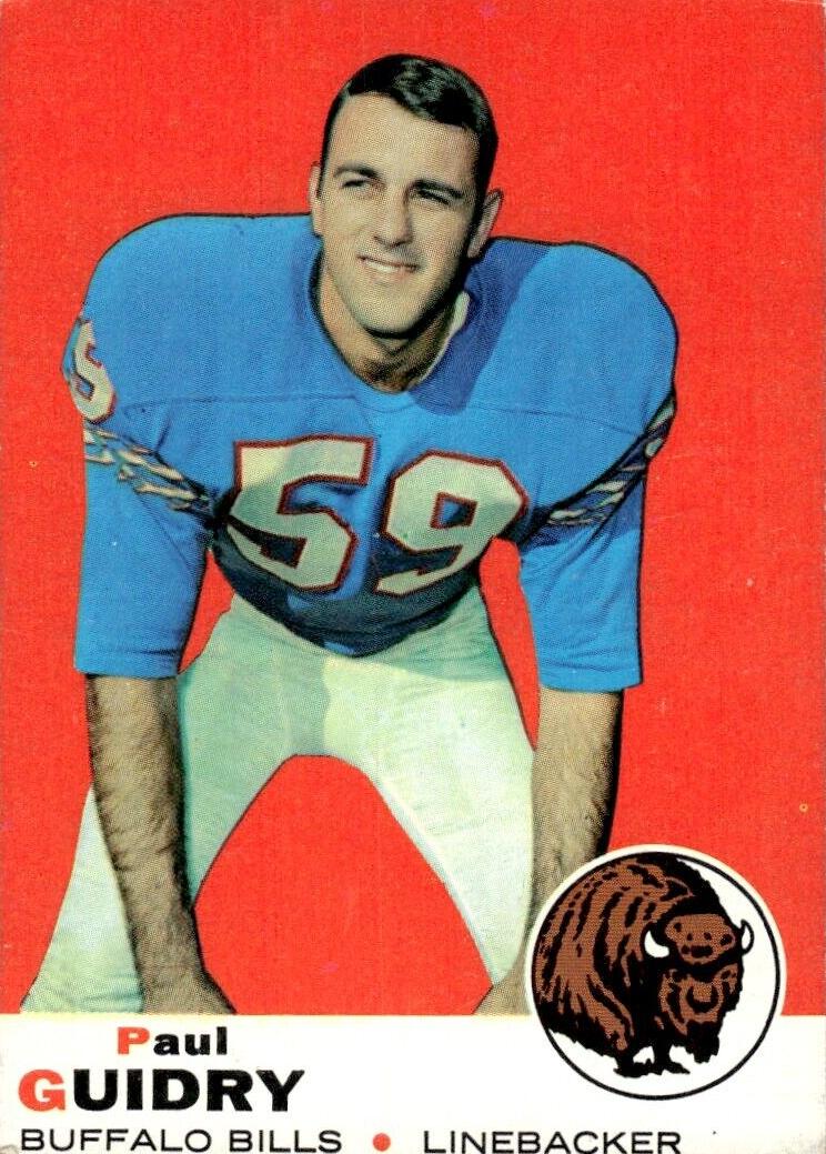 1969 Topps Football Paul Guidry #109 PSA 8