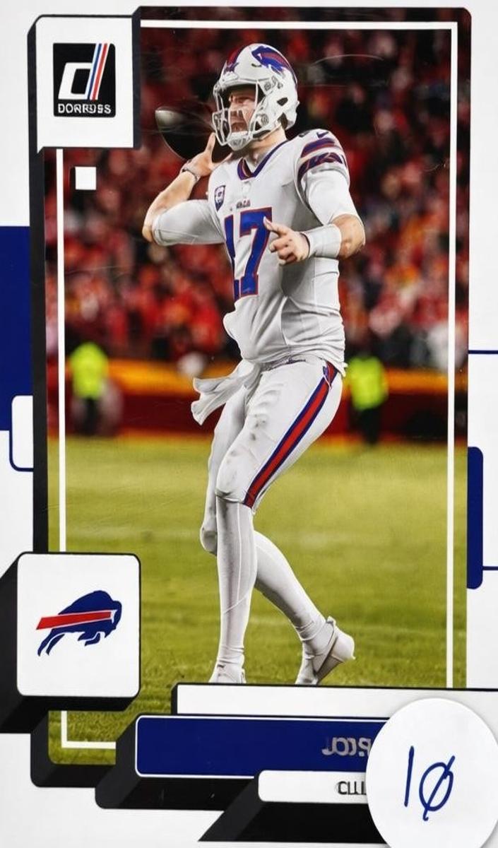 2022 Panini Donruss Football Aqueous Test Josh Allen #116 PSA 8.5