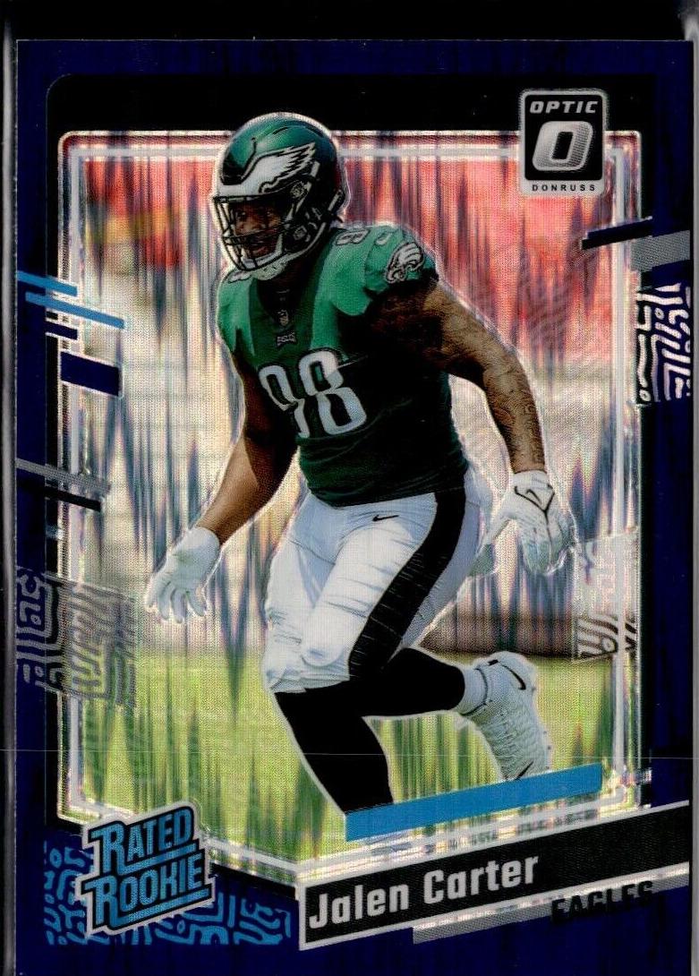 2023 Donruss Optic Football Purple Shock Jalen Carter #281 PSA 10