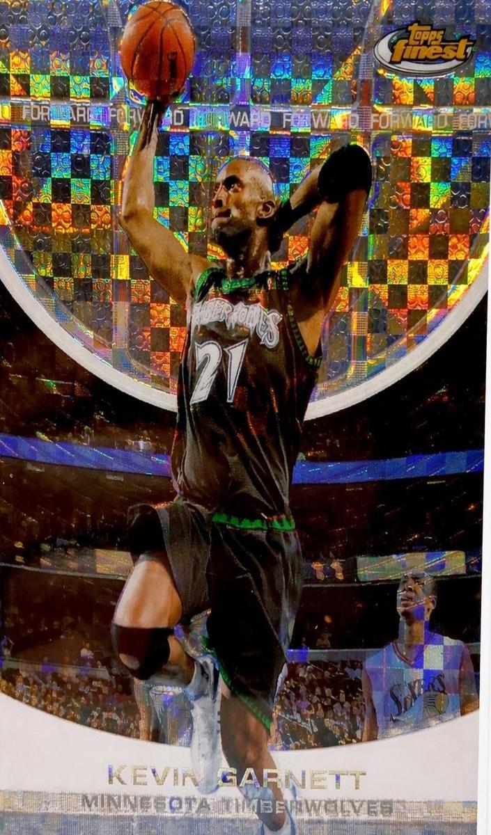 2005 Topps Finest Basketball X-Fractor Kevin Garnett #86 PSA 9