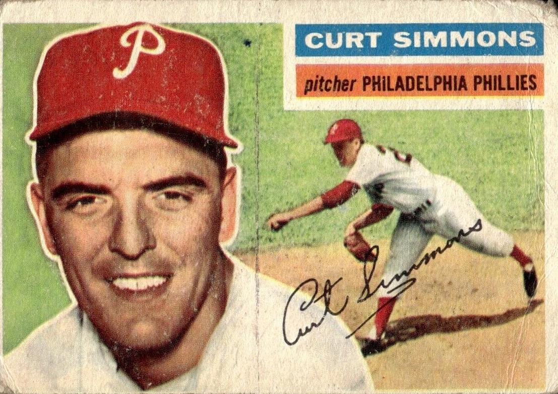1956 Topps Baseball Curt Simmons #290 PSA 6.5