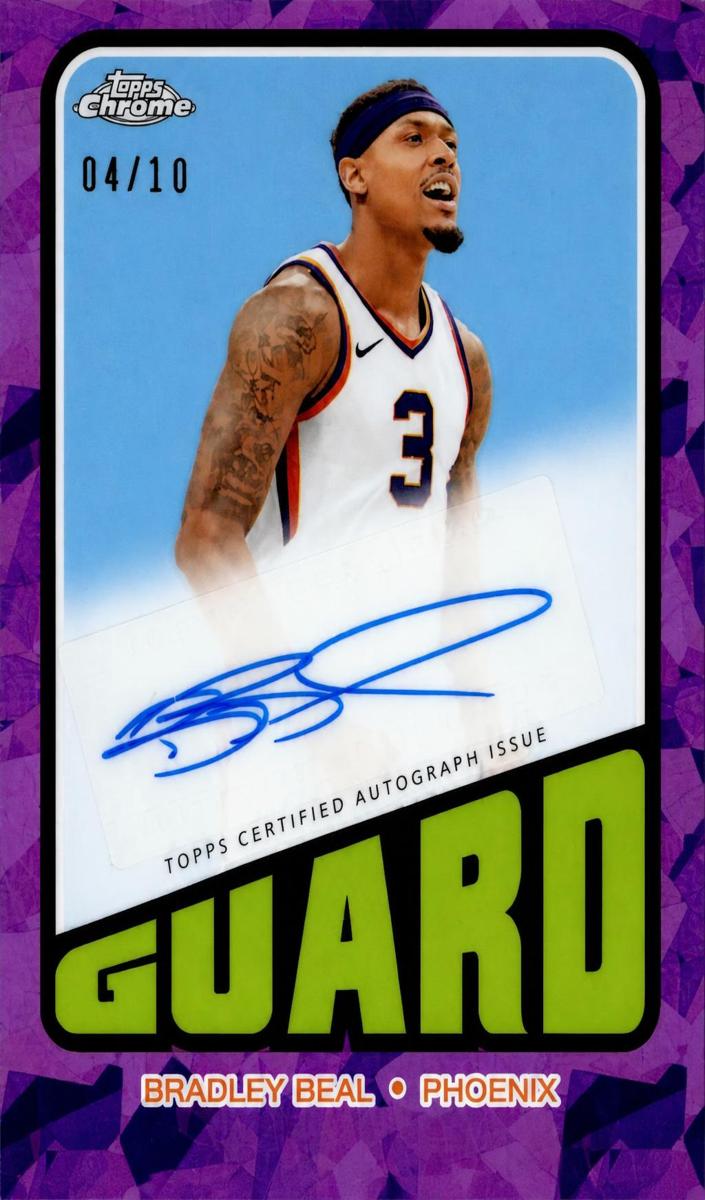 2023 Topps Chrome Sapphire Basketball Purple Bradley Beal #TA-BRB PSA 9