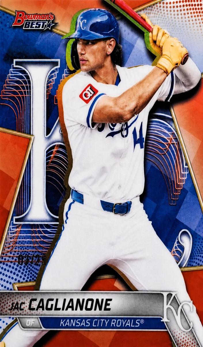 2025 Bowman's Best Baseball Orange Refractor Jac Caglianone #TP-3